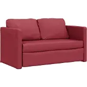 vidaXL Canapé de sol avec fonction sommeil vin rouge 112x174x55 cm similicuir