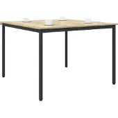 vidaXL Table de salle à manger, 110 x 110 x 75 cm, panneaux de particules, imitation chêne Sonoma