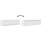 vidaXL : Meubles TV, 100 x 31 x 25,5 cm, blanc, en panneaux de particules