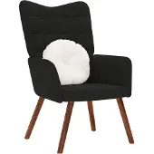 vidaXL Fauteuil relax noir velours