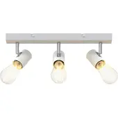 vidaXL Spot de plafond avec spots Blanc 38 x 6,5 x 11,5 cm Métal
