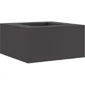 vidaXL – Brasero noir, 80 x 80 x 40 cm, en acier résistant aux intempéries