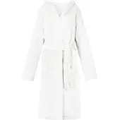 vidaXL Peignoir avec capuche Blanc l Flanelle
