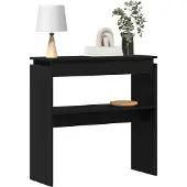vidaXL Table console Chêne noir 80 x 30 x 80 cm Bois d'ingénierie