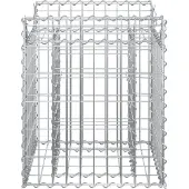 vidaXL Lit Surélevé Gabion Argenté 50 X 50 X 60 Cm Acier Galvanisé