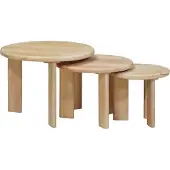 vidaXL Tables basses gigognes 3 pièces Noir Bois massif Mango