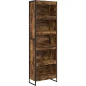 vidaXL Bibliothèque 2 Pcs Chêne Fumé 80 X 30 X 155 Cm