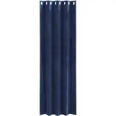 vidaXL Rideaux occultants 2 pcs bleu foncé 140 x 260 cm velours