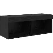 vidaXL Meubles TV muraux 6 pcs Noir imitation chêne Bois composite