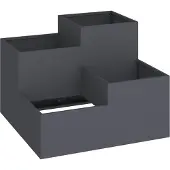vidaXL Pot de fleurs de jardin anthracite 80 x 80 x 60 cm acier