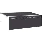 vidaXL Store rétractable Anthracite 400 x 200 cm