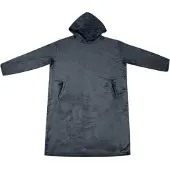 vidaXL Blanket hoodie bleu marine L flanelle