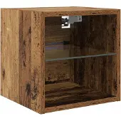 vidaXL : 8 supports muraux pour téléviseur, en bois recyclé