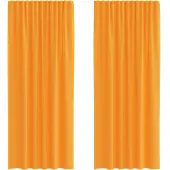 vidaXL Voile Rideaux avec poches pour tringles 2 pcs. Orange