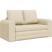 vidaXL Canapé-lit crème, 148 x 71 x 83 cm, revêtement en tissu