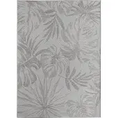 Morhane Desert Flo tapis d'extérieur tissage plat rectangle 160x230cm gris