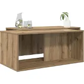 vidaXL : Ensemble de deux tables basses, style artisan, en chêne, dimensions 90 x 48 x 40 cm