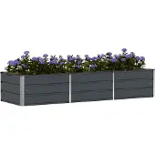 vidaXL Jardinière Anthracite 240 X 80 X 45 Cm Acier