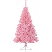 vidaXL Sapin de Noël artificiel pré-éclairé Rose 150 cm PVC