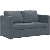 vidaXL Canapé de sol avec fonction sommeil gris foncé 122x204x55 cm velours