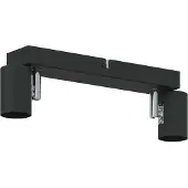vidaXL Spot encastré avec spots Noir 26 x 6,5 x 11,5 cm Métal