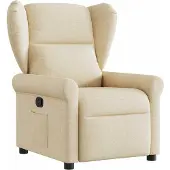 vidaXL Fauteuil relax Tissu Crème