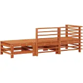 vidaXL Canapé modulable 3 pièces Marron cire