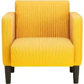 vidaXL Canapé-chaise accoudoirs jaune foncé 54 cm tissu velours côtelé