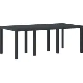 vidaXL Table de jardin anthracite 200 x 100 x 73 cm Poly-Rattan