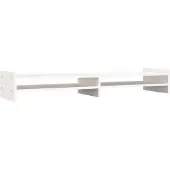 vidaXL Support d'écran blanc 100x27x15 cm pin massif