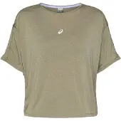 Asics T-shirt Nagino Run Top manches courtes vert pour femme, Taille L