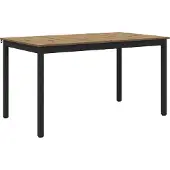 vidaXL Table de salle à manger, 140 x 80 x 75 cm, panneau de fibres de bois, imitation chêne artisanal