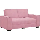 vidaXL Ensemble de canapés 2 pièces avec coussins Rose velours