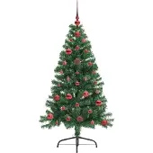 vidaXL Sapin de Noël artificiel pré-éclairé Vert 120 cm PVC