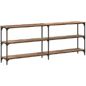 vidaXL Table console avec étagère Bois Ancien 200 x 29 x 75 cm
