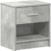 vidaXL Table de chevet avec tiroir Gris béton 39x28x41 cm