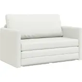 vidaXL Canapé-lit blanc 124 x 71 x 78 cm en similicuir