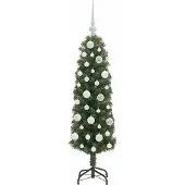 vidaXL Sapin de Noël artificiel Vert 120 cm PVC et acier et plastique