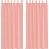 vidaXL Voile Rideaux avec passants 2 pcs. Rose 140x225 cm