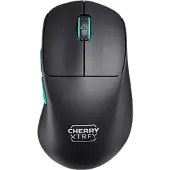 Cherry Xtrfy M64 - Souris - ergonomique - optique - 5 boutons - sans fil - 2,4 GHz - récepteur sans fil (USB) - noir (CX-M64W-BLACK)