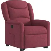 vidaXL Fauteuil relax avec releveur vin rouge Tissu