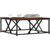 vidaXL Table basse chêne fumé 70x70x30 cm Bois composite