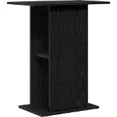 vidaXL Support pour aquarium noir imitation chêne 60,5x36x72,5 cm
