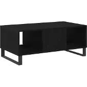 vidaXL Table basse noire imitation chêne 90 x 50 x 36,5 cm Bois composite