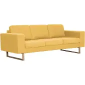 vidaXL Ensemble de canapés 2 pièces tissu jaune