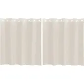 vidaXL Voile Rideaux avec oeillets 2 pcs. Crème 140x140 cm