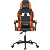 vidaXL Chaise de jeu noir et orange similicuir