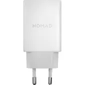 Nomad Slim Chargeur EU (40W) – Compatible avec les prises EU – Intègre la technologie USB-C PD pour une charge rapide – Design compact et pratique pour le voyage - Blanc