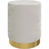 vidaXL Tabouret de rangement rond Gris clair Velours 31 x 37 cm