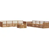 vidaXL Ensemble de salon de jardin 9 pièces en bois d'acacia massif, finition naturelle